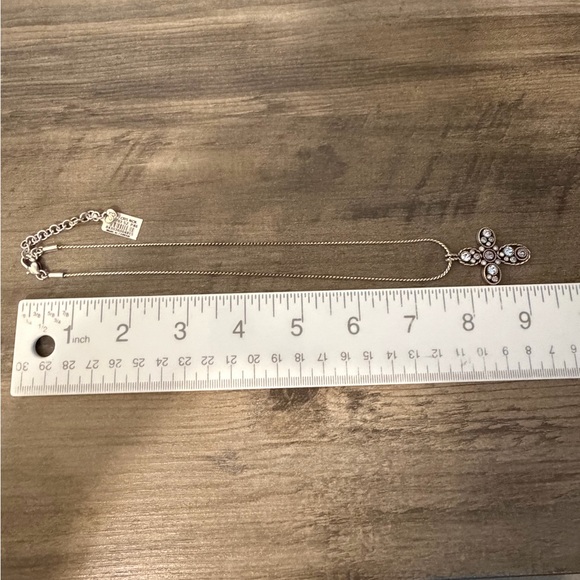 Brighton Hall Cross Necklace New with Tag!  #M22 pale blue purple rhinestones - Picture 8 of 10